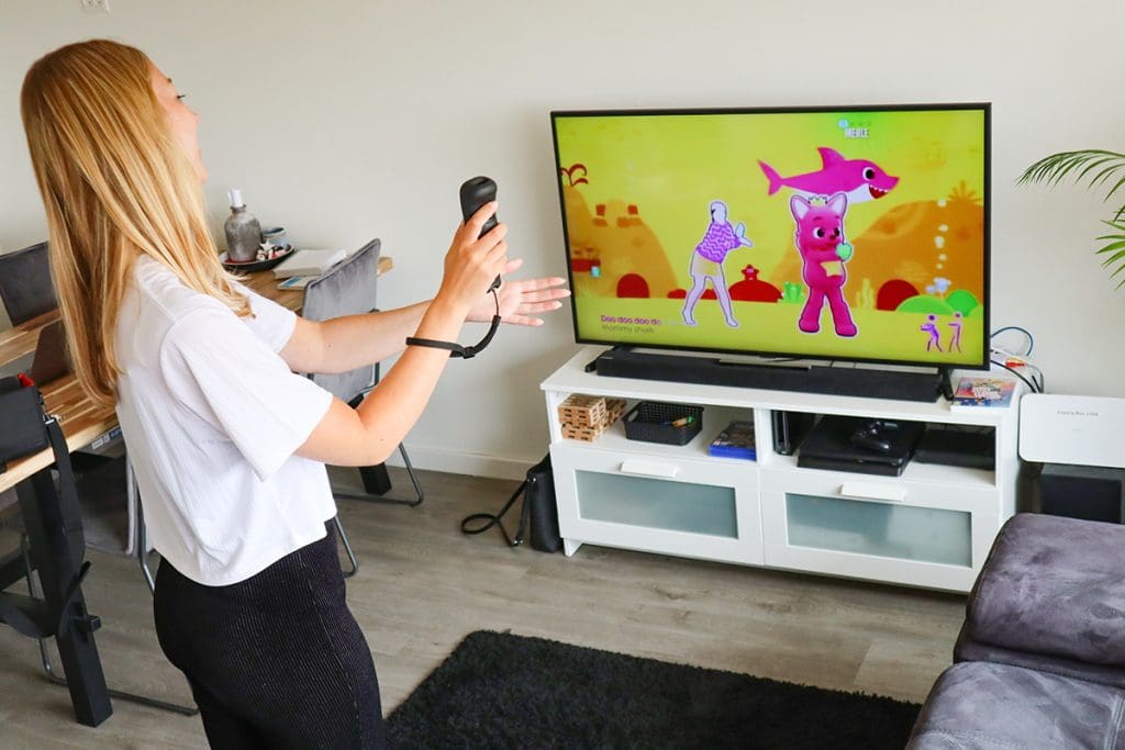 Wii aangesloten op een smart tv