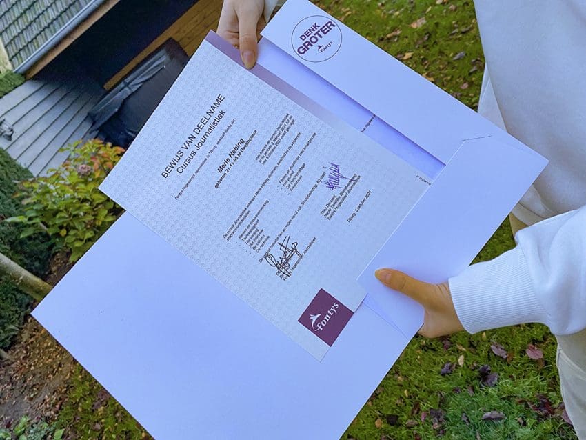 journalistiek certificaat behaald 