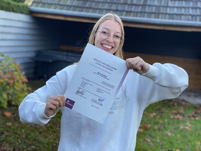 journalistiek certificaat behaald 