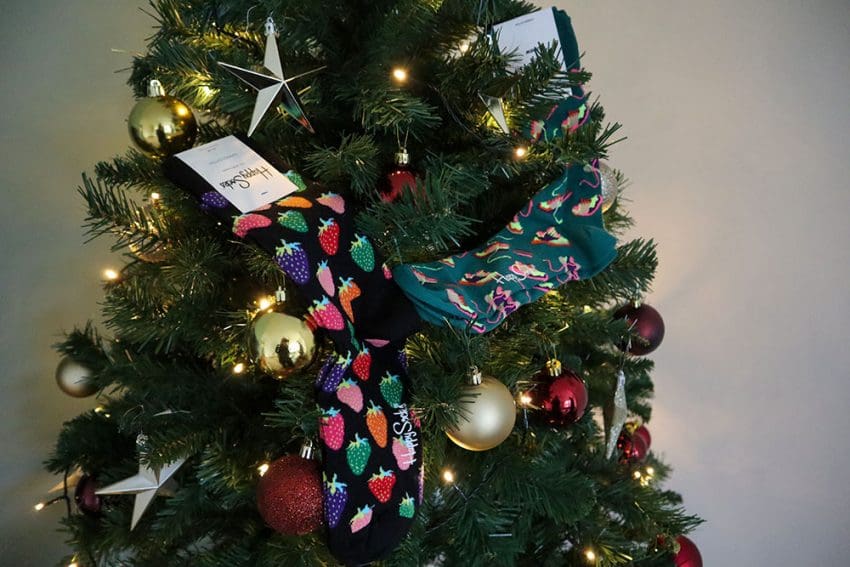 happy socks onder de kerstboom