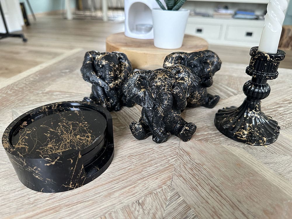 Woonaccessoires setjes van epoxy